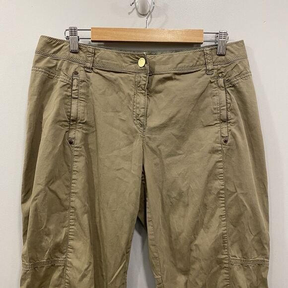 CHICO’S Sz 0.5 Tan Gorpcore Casual Utility Outdoor Twill Hiking Pants Stretch 6 - Picture 3 of 16